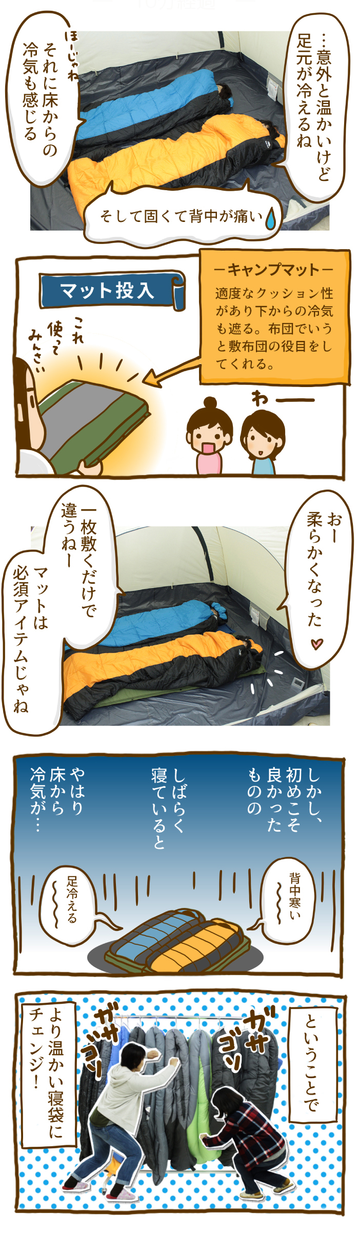 冬用寝袋の比較と選び方 寒い部屋で寝てみた ゴリラキャンプ部