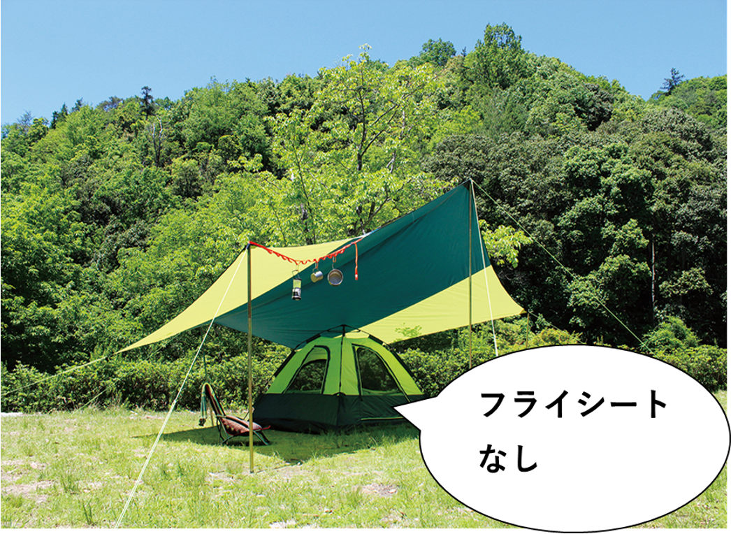 フライシートなしの写真