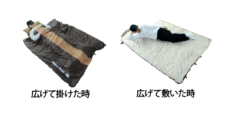 敷布団にも掛け布団にも